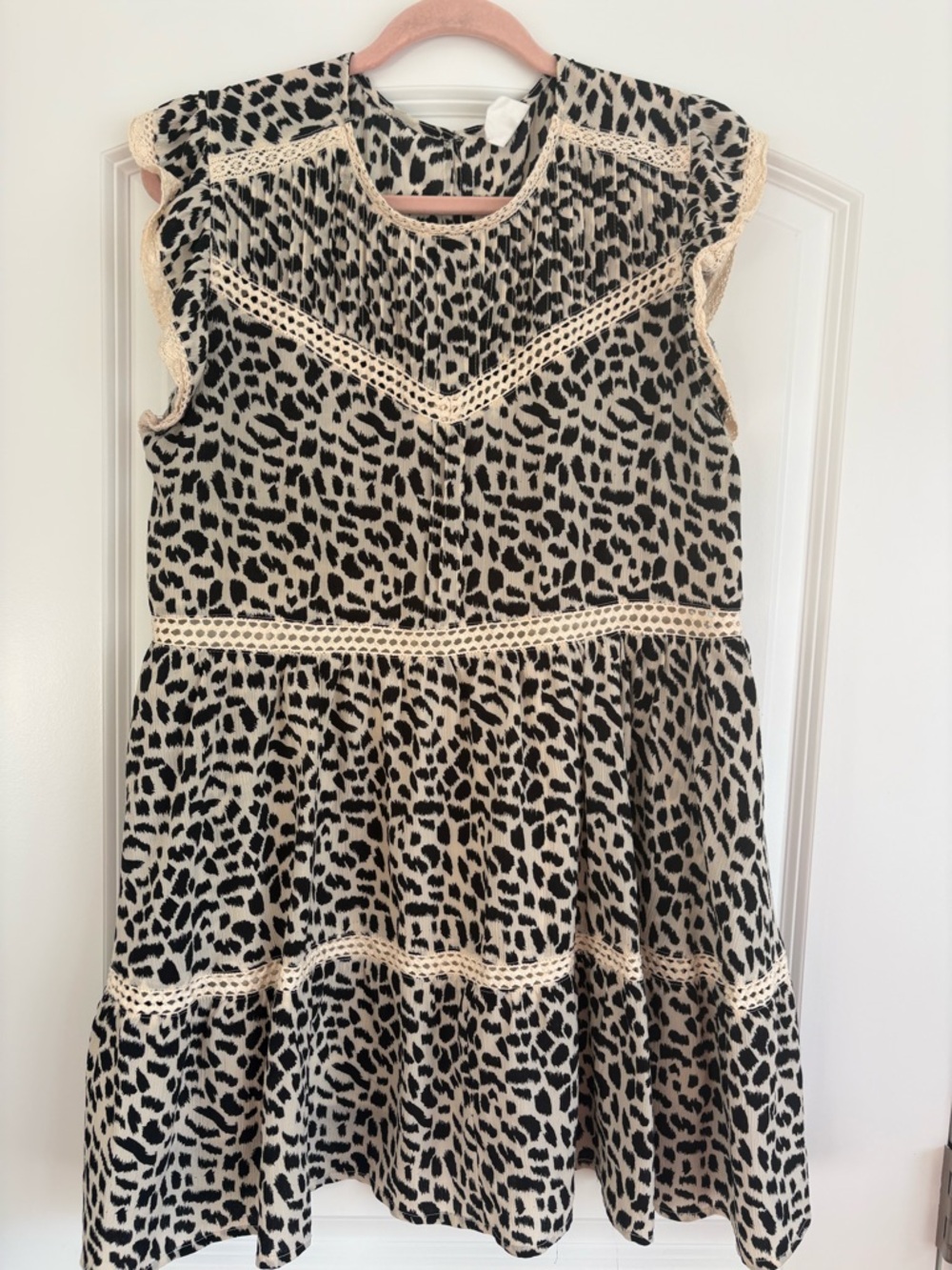 By Together Black and Cream Leopard Print Sleeveless Dress